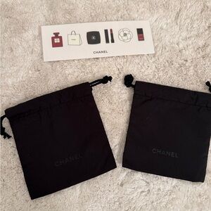 Chanel Bundle! Stickers & Black Drawstring Pouches